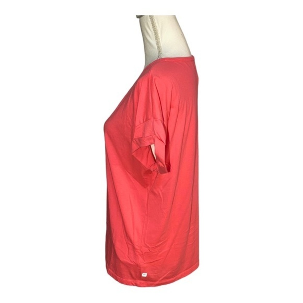 Fabletics Women’s Small Brook Tee II Pink Short Sleeve Cuffed Rolled Sleeves - Picture 3 of 8